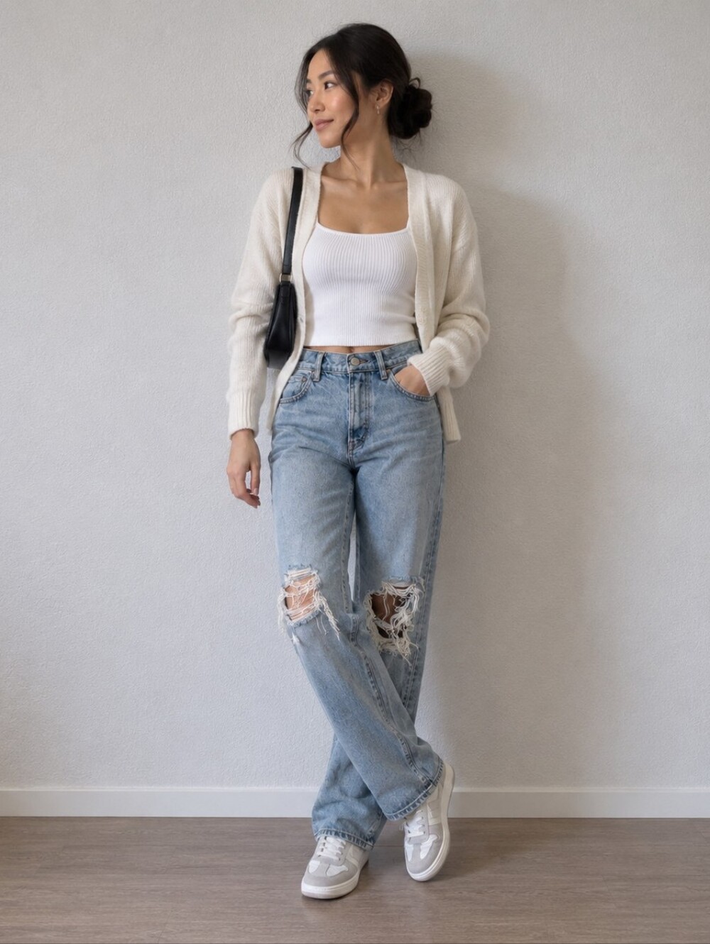 Moussy Light Blue Distressed Boyfriend Jeans